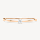 Asscher Cut Diamond Solitaire Bangle