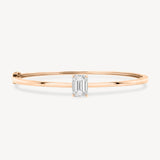 Emerald Cut Diamond Solitaire Bangle