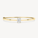 Emerald Cut Diamond Solitaire Bangle