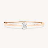 Oval Cut Diamond Solitaire Bangle