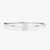 Oval Cut Diamond Solitaire Bangle