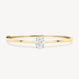 Oval Cut Diamond Solitaire Bangle