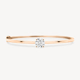 Round Cut Diamond Solitaire Bangle