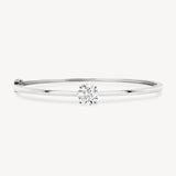 Round Cut Diamond Solitaire Bangle