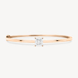 Princess Cut Diamond Solitaire Bangle