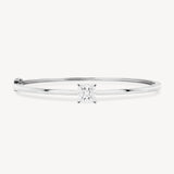 Princess Cut Diamond Solitaire Bangle