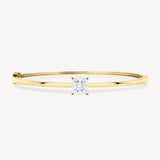 Princess Cut Diamond Solitaire Bangle
