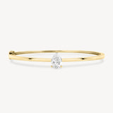 Pear Cut Diamond Solitaire Bangle