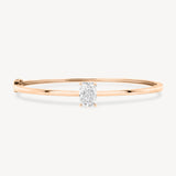 Radiant Cut Diamond Solitaire Bangle