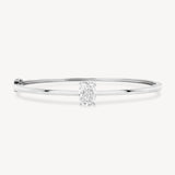 Radiant Cut Diamond Solitaire Bangle