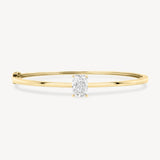 Radiant Cut Diamond Solitaire Bangle