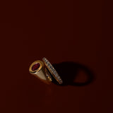 Oval Cut Diamond Signet Ring