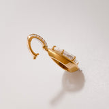 Pear Cut Diamond Prong Pendant with Hinged Knife-Edge Bail