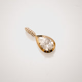 Pear Cut Diamond Prong Pendant with Hinged Knife-Edge Bail