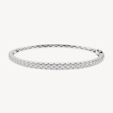 Round Cut Diamond Half Tennis Bangle