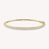 Round Cut Diamond Half Tennis Bangle