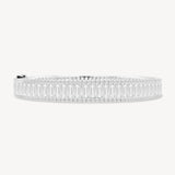 Baguette and Round Cut Diamond Eternity Bangle