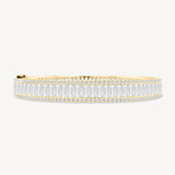 Baguette and Round Cut Diamond Eternity Bangle