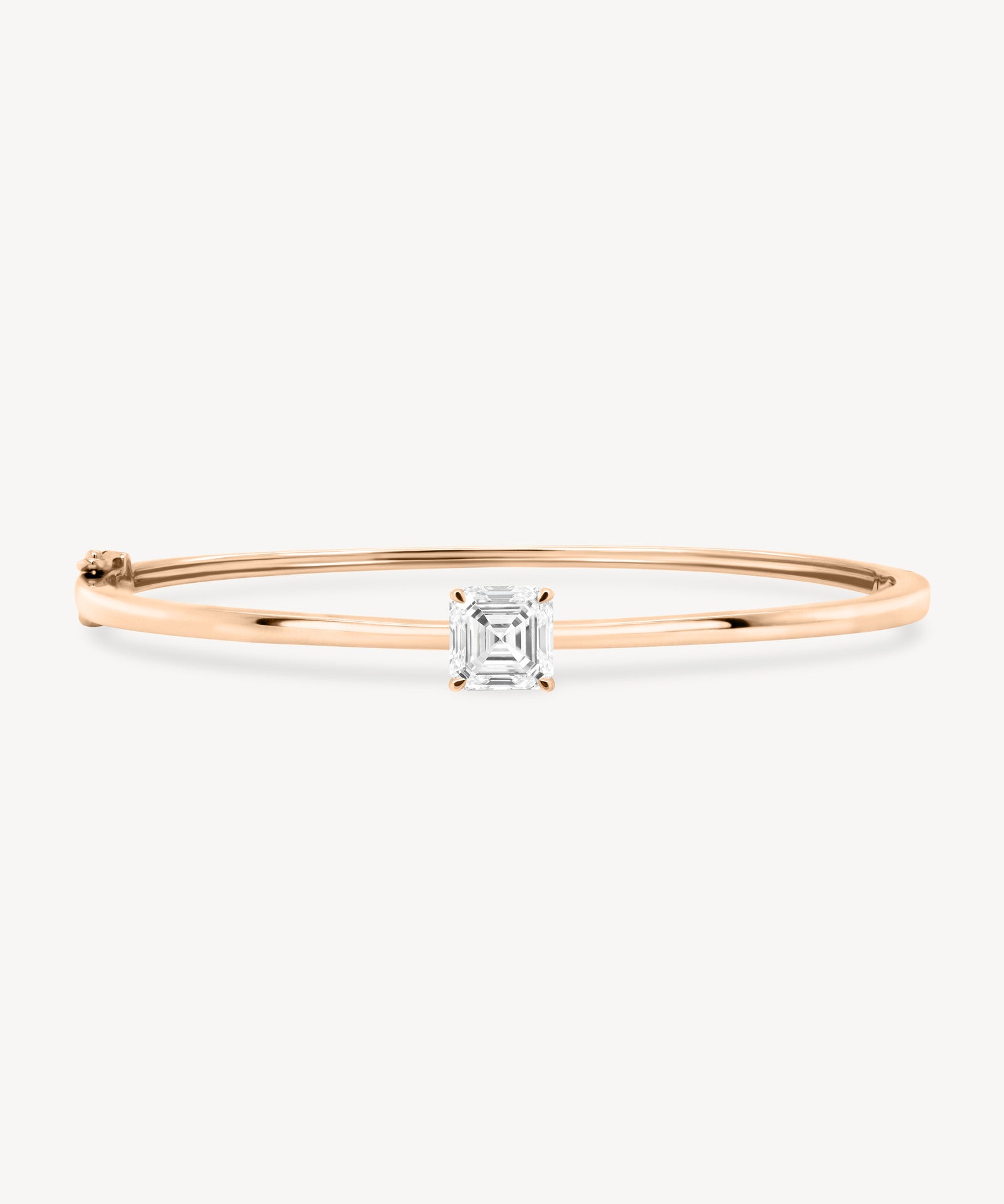 Asscher Cut Diamond Solitaire Bangle