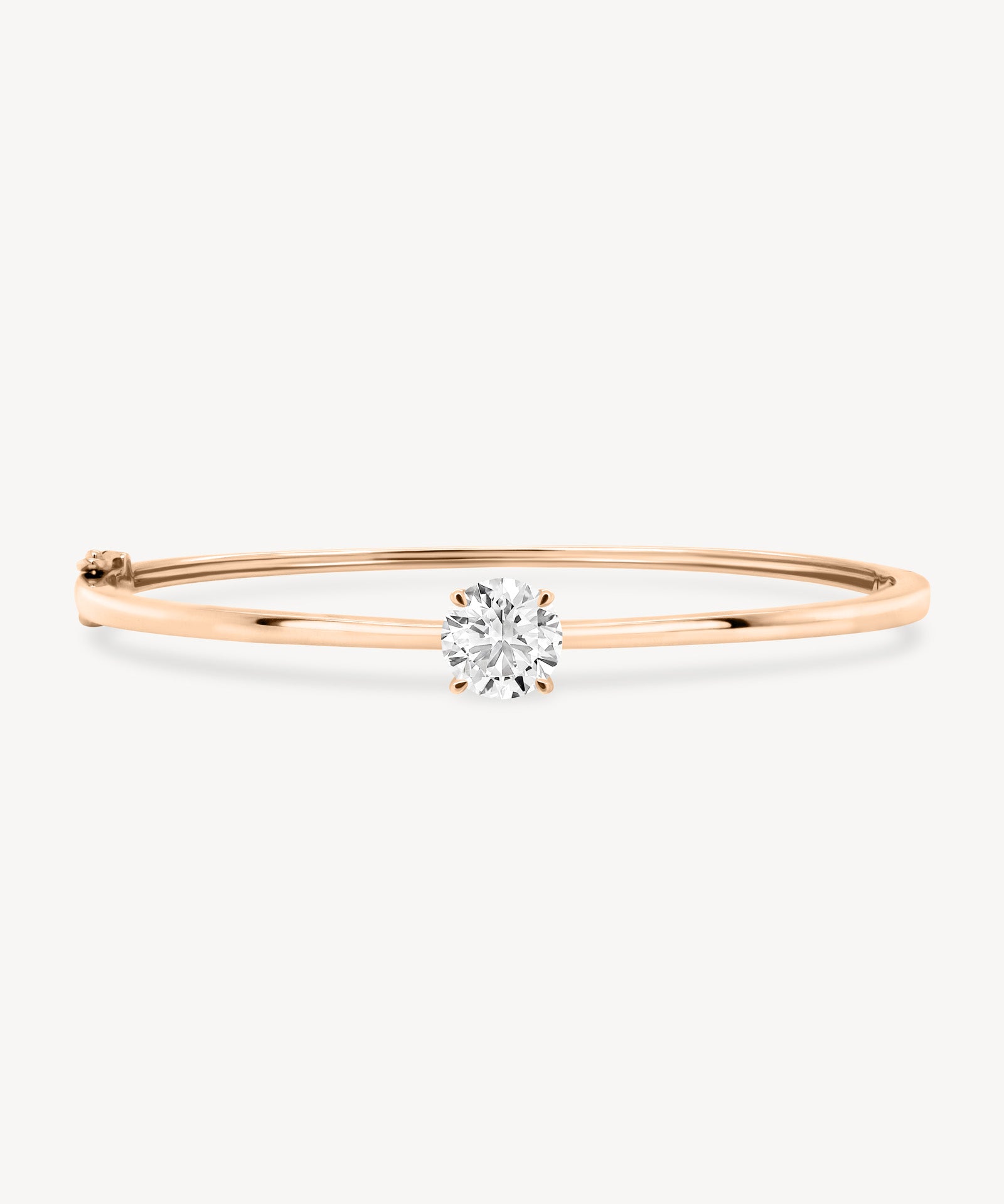 Round Cut Diamond Solitaire Bangle