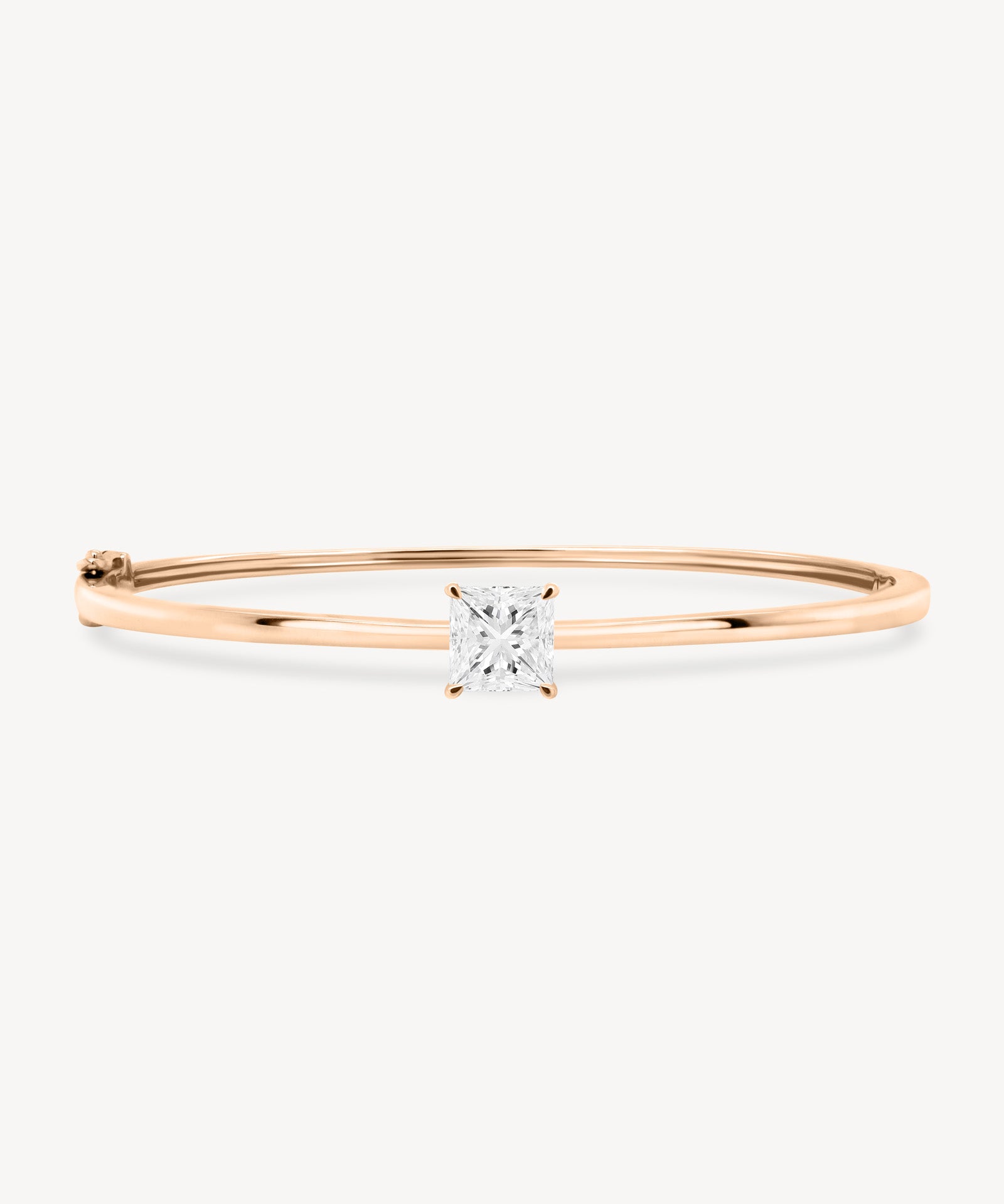 Princess Cut Diamond Solitaire Bangle