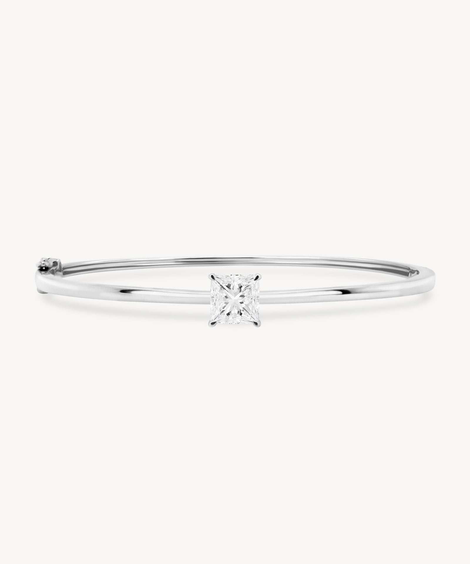 Princess Cut Diamond Solitaire Bangle