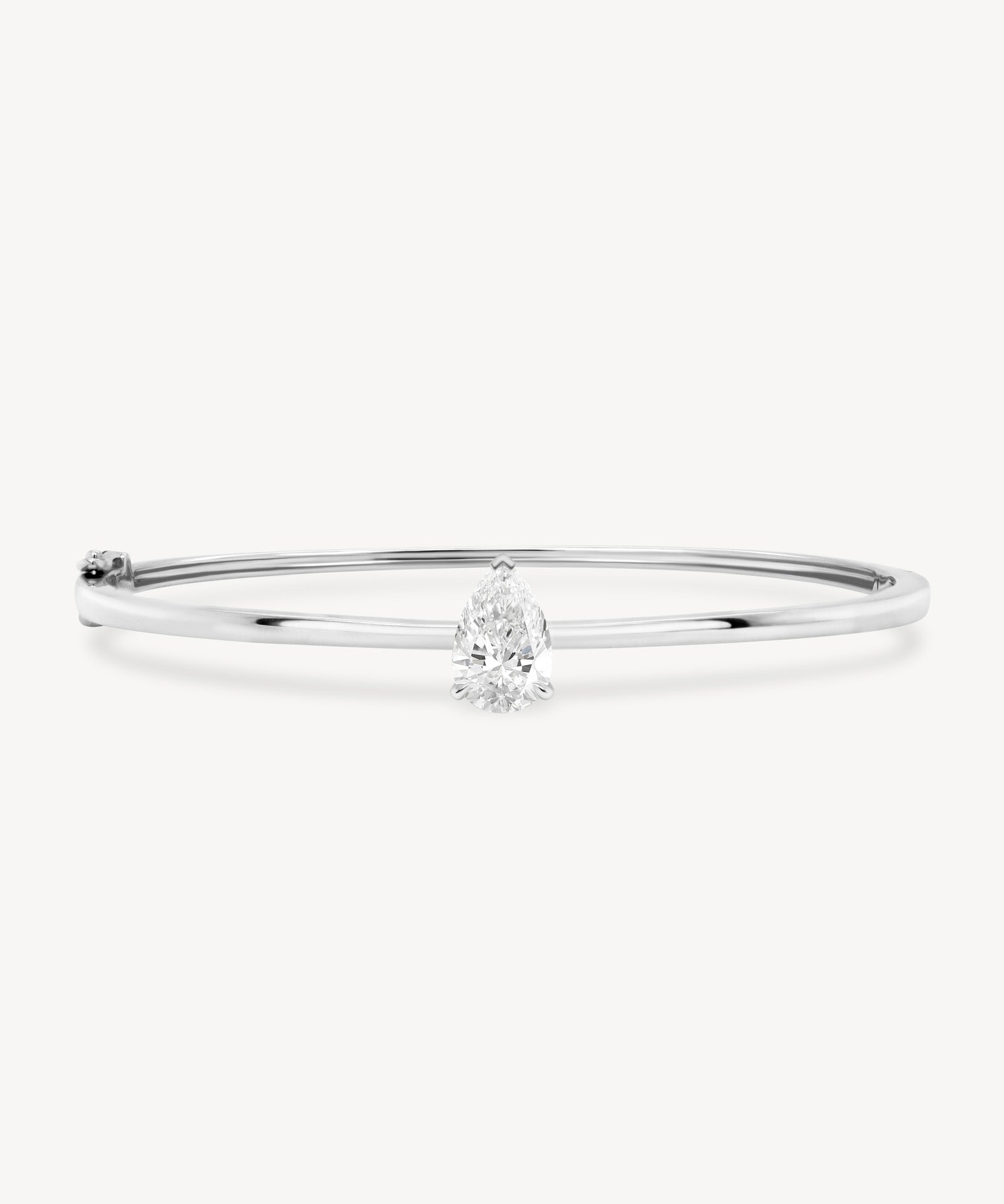 Pear Cut Diamond Solitaire Bangle