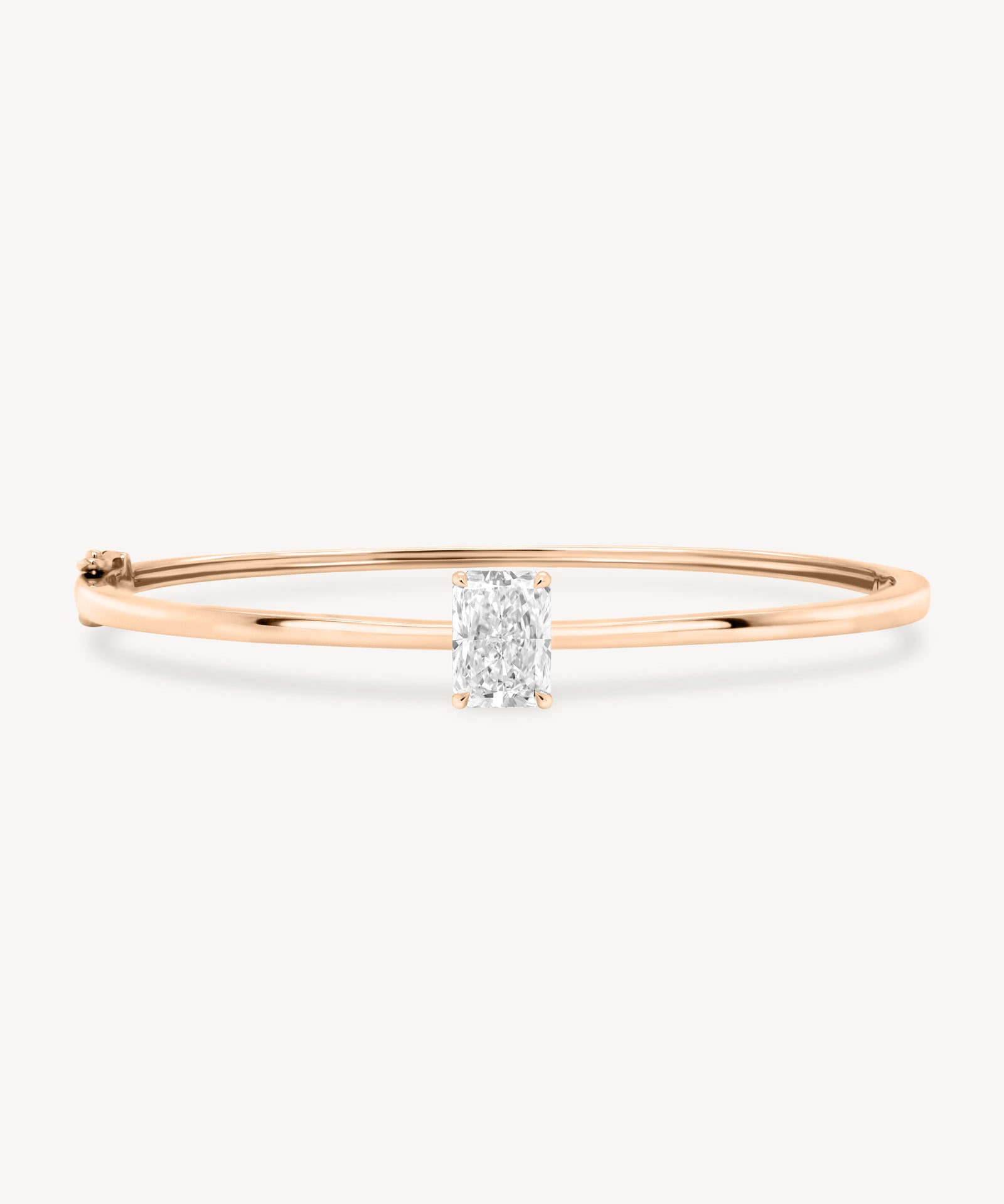 Radiant Cut Diamond Solitaire Bangle