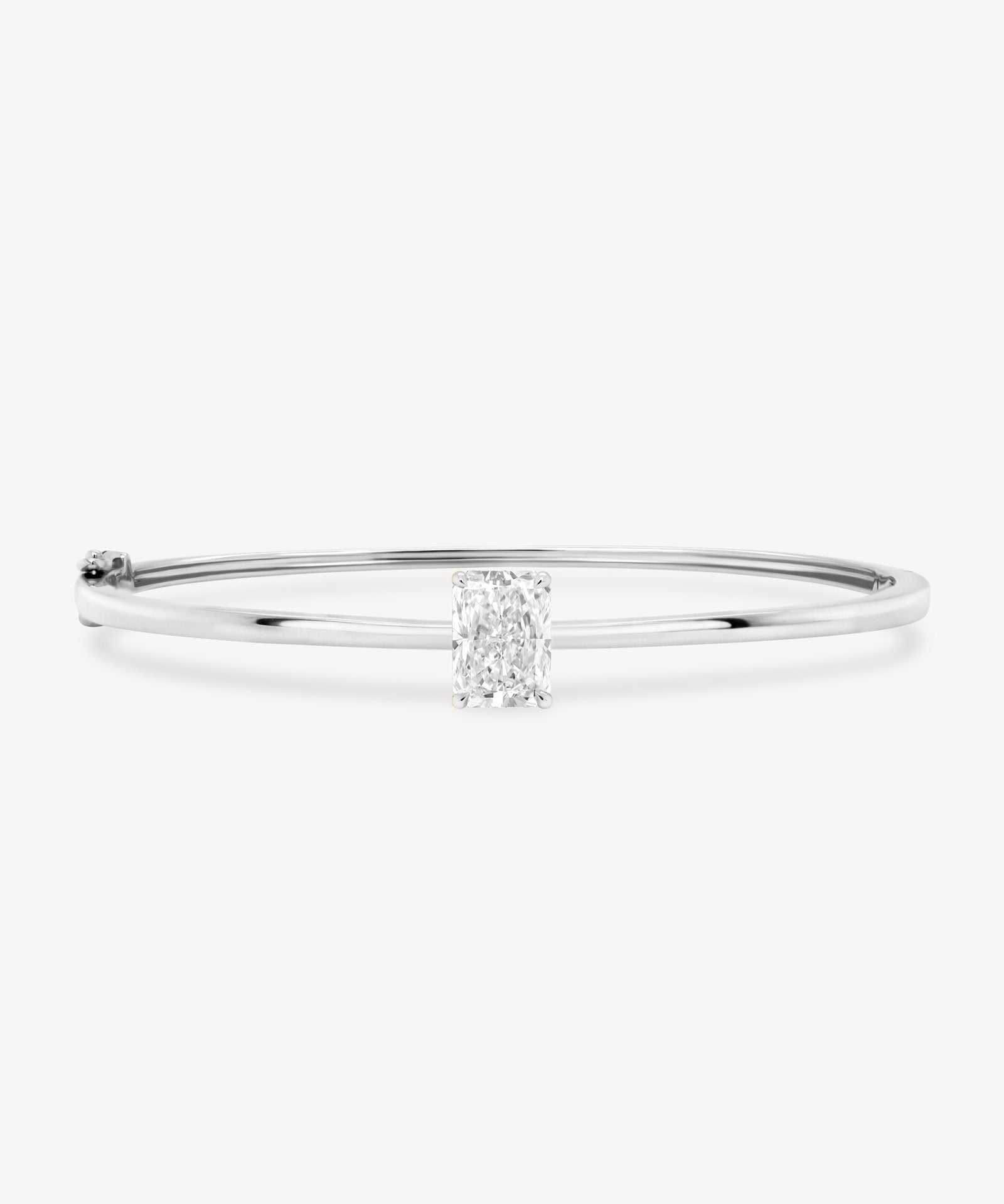 Radiant Cut Diamond Solitaire Bangle