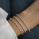 Double Row Diamond Tennis Bracelet