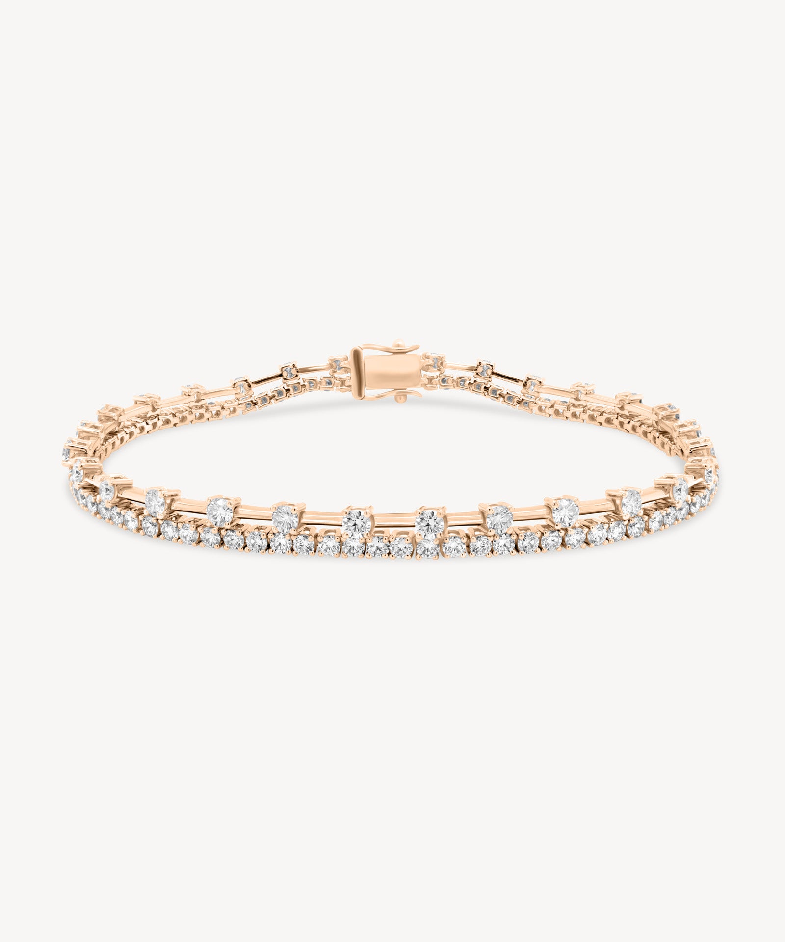 Double Row Diamond Tennis Bracelet