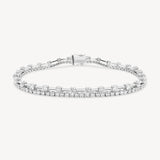 Double Row Diamond Tennis Bracelet
