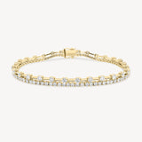 Double Row Diamond Tennis Bracelet