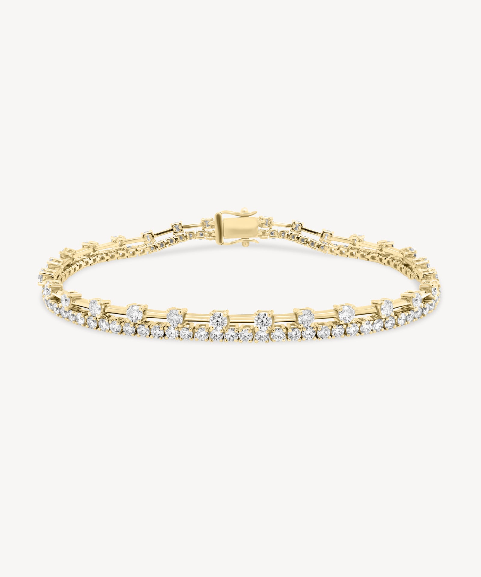 Double Row Diamond Tennis Bracelet
