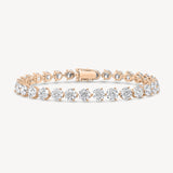 Round Cut Diamond Tennis Bracelet in Three-Prong Setting