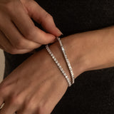 Princess Cut Diamond Bracelet in Channel Setting