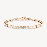 Princess Cut Diamond Bracelet in Channel Setting