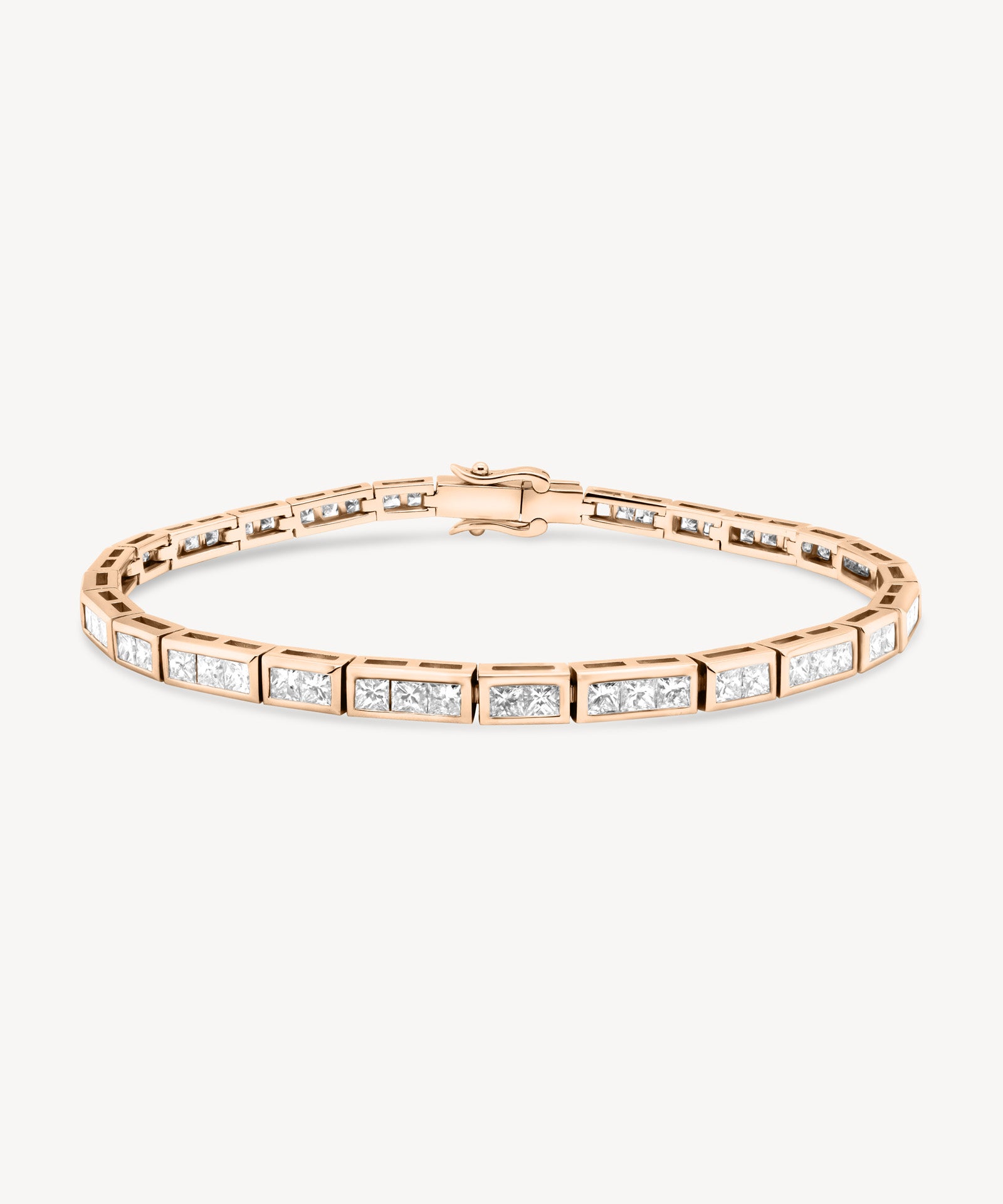 Princess Cut Diamond Bracelet in Channel Setting