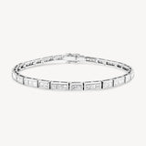 Princess Cut Diamond Bracelet in Channel Setting
