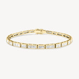 Princess Cut Diamond Bracelet in Channel Setting