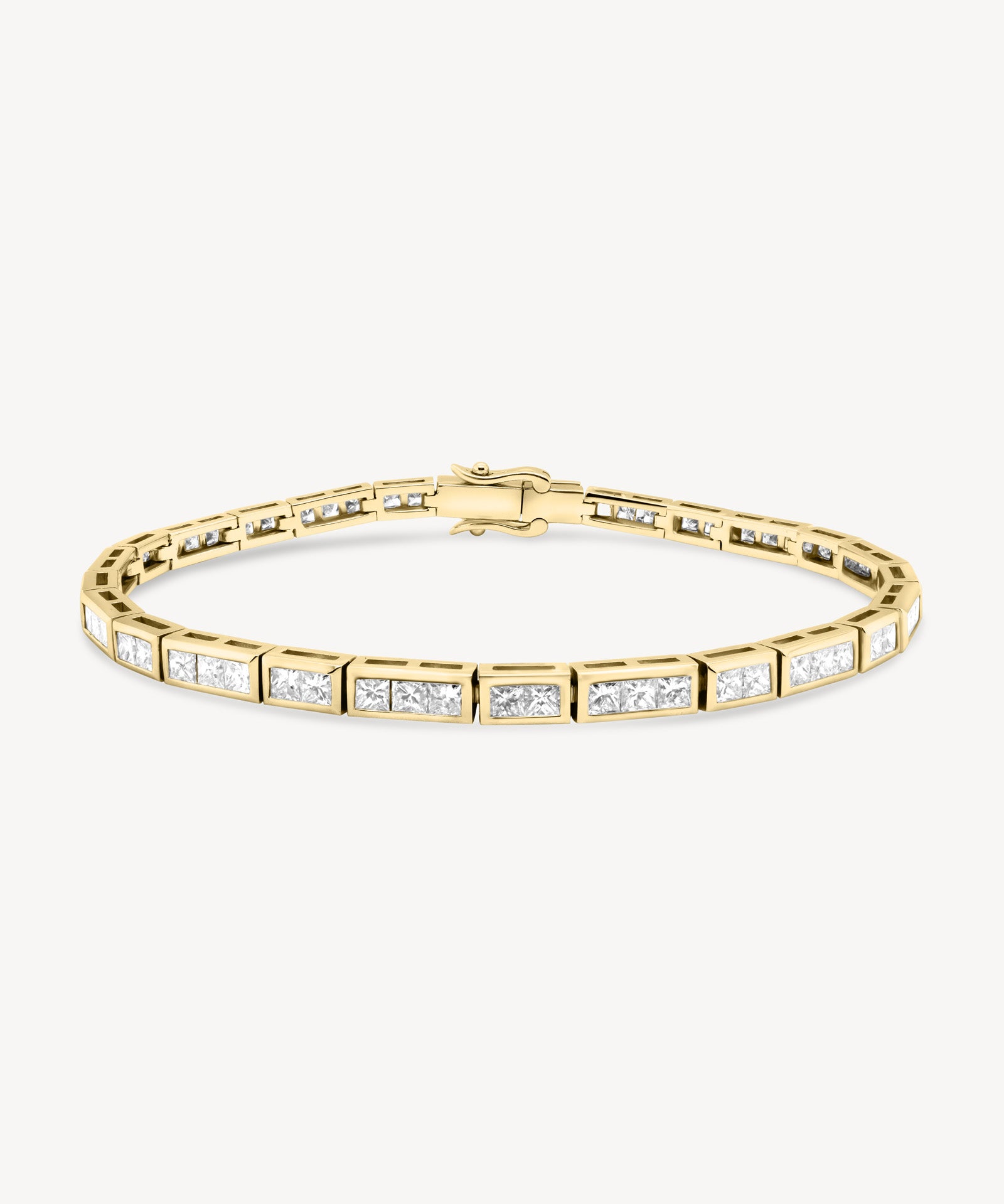 Princess Cut Diamond Bracelet in Channel Setting