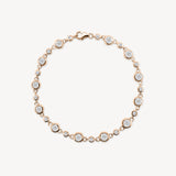 Round Cut Diamond Bezel Station Bracelet