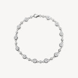 Round Cut Diamond Bezel Station Bracelet
