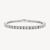 Round Cut Diamond Tennis Bracelet in Heavy Gold Setting