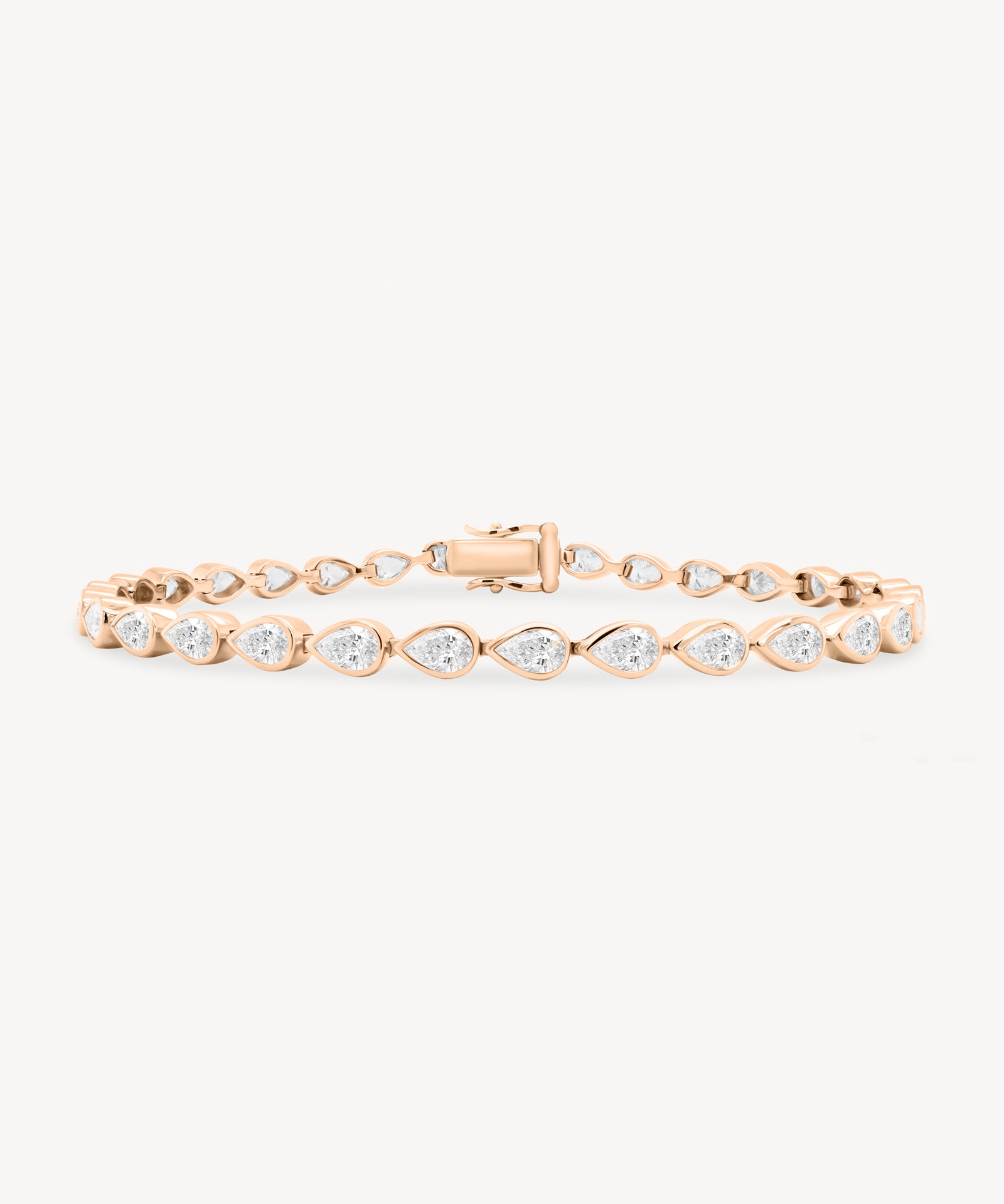 Pear Cut Diamond Bezel Tennis Bracelet