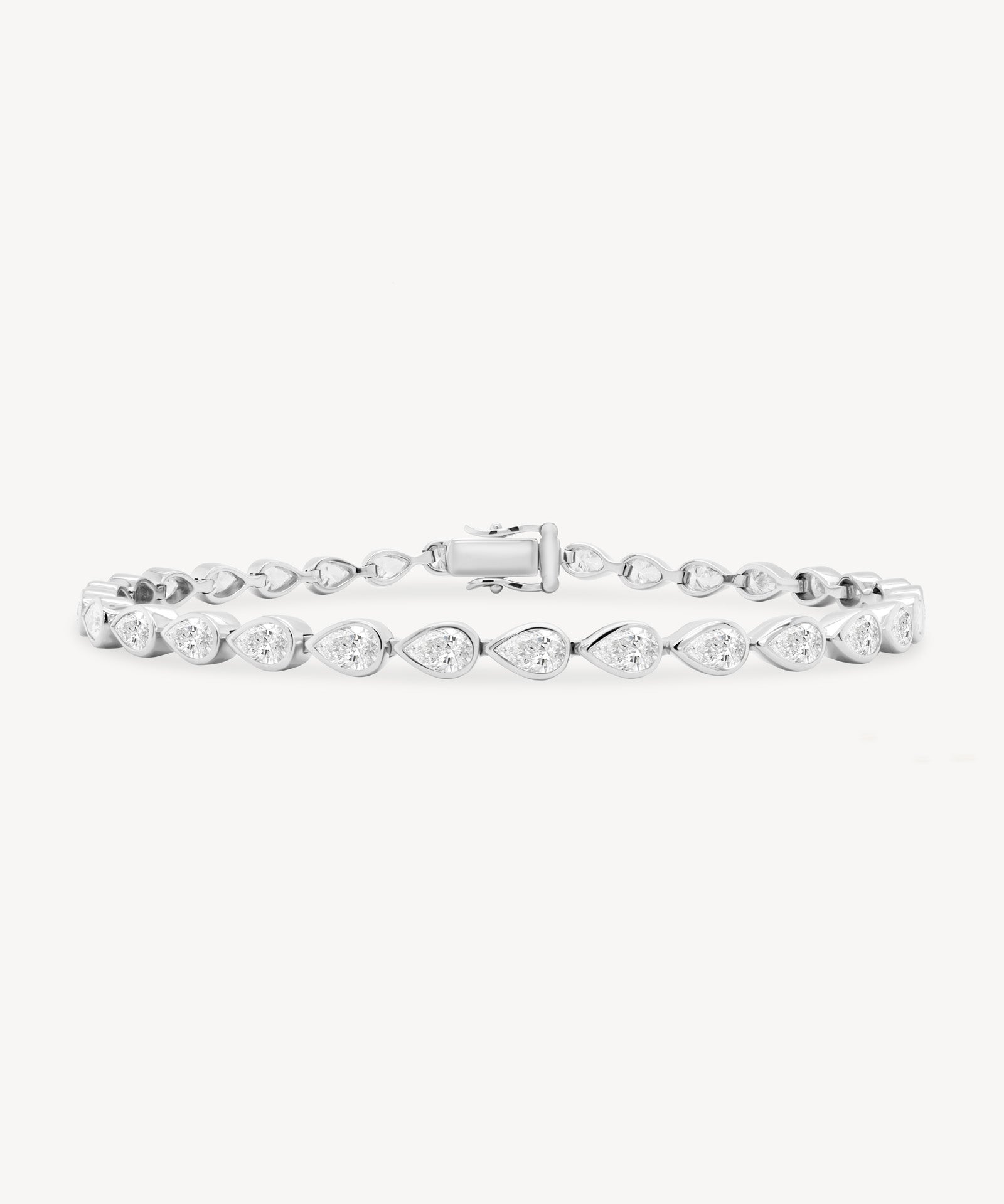 Pear Cut Diamond Bezel Tennis Bracelet