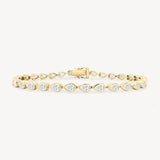 Pear Cut Diamond Bezel Tennis Bracelet