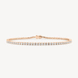 Dainty Round Cut Diamond Tennis Bracelet in Four-Prong Setting
