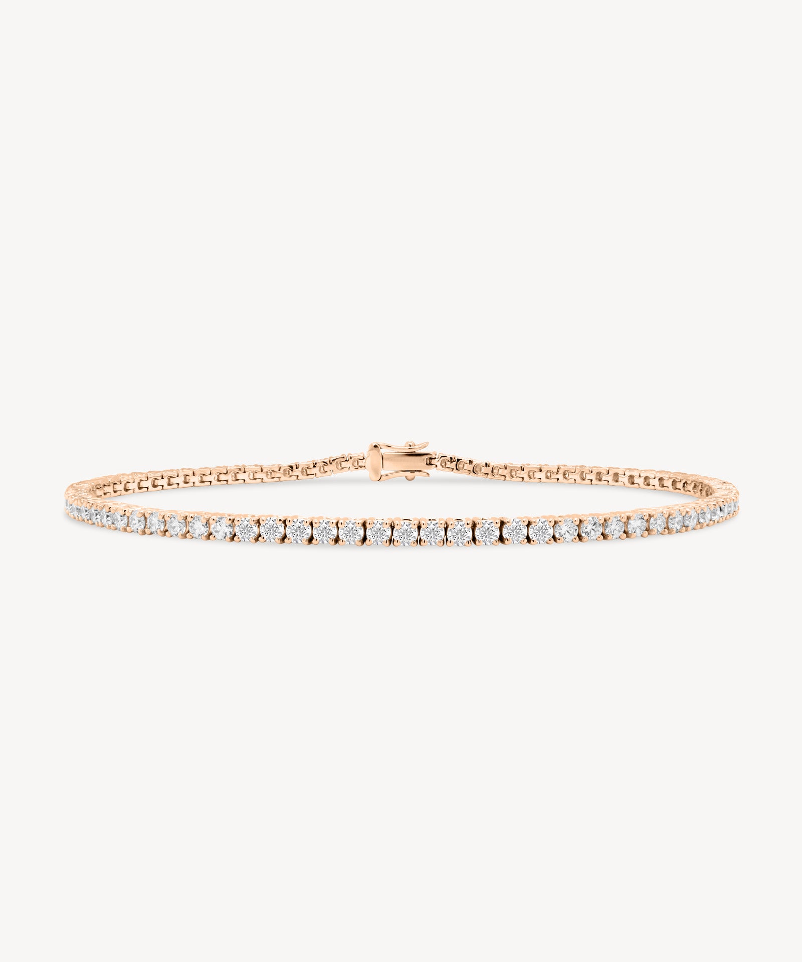 Dainty Round Cut Diamond Tennis Bracelet in Four-Prong Setting