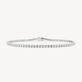 Dainty Round Cut Diamond Tennis Bracelet in Four-Prong Setting
